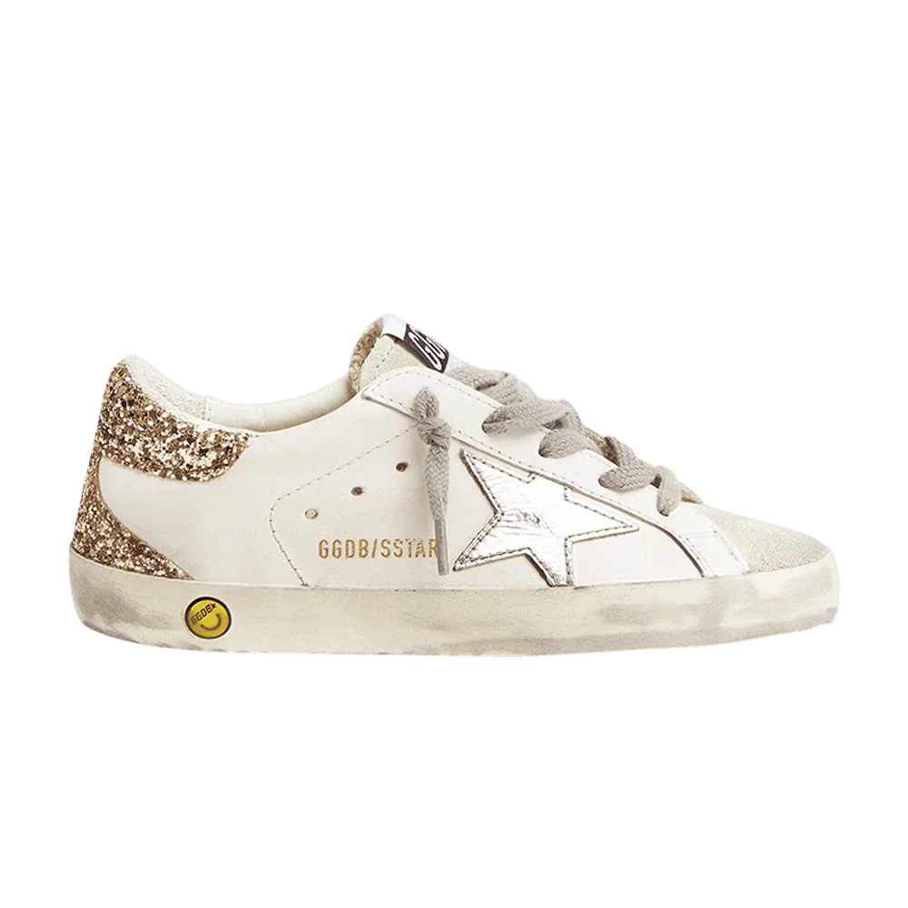Кроссовки Golden Goose Superstar Kids 'White Gold Glitter'