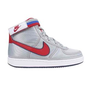 Metallic Silver/Red