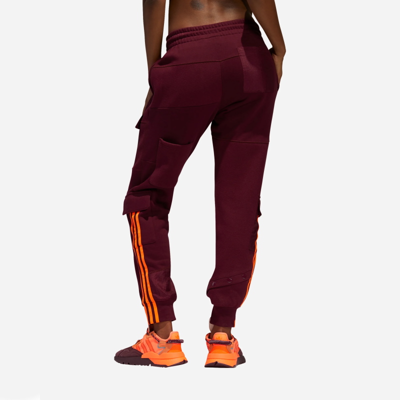 adidas Ivy Park Cargo Sweatpants Maroon Solar Orange