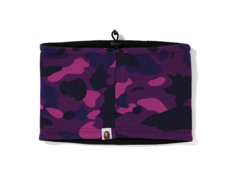 小物 BAPE COLOR CAMO NECK WARMER PURPLE BAPE shark hoodie Mask neck warmer Purple camo A Bathing Ape