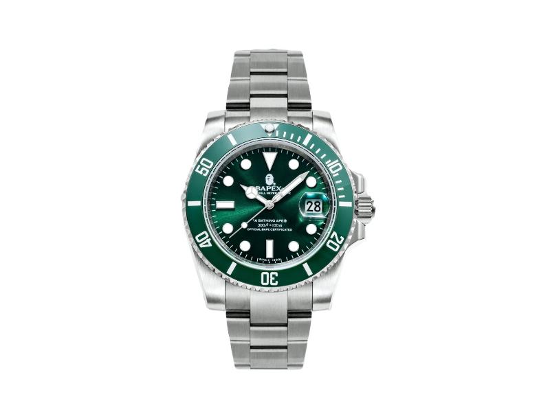 Заказать часы BAPE A Bathing Ape Type Bapex Watch Silver/Green