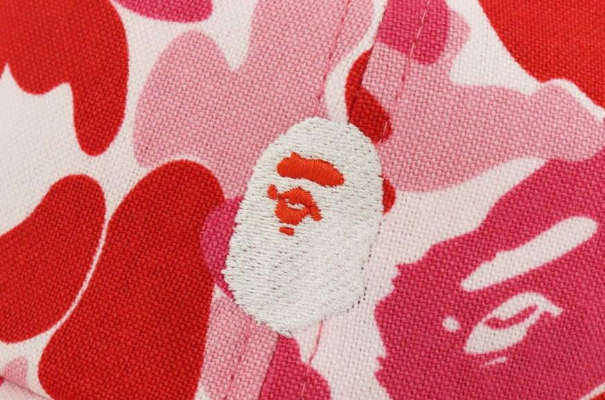 Бейсболка BAPE ABC Camo Ape Head Panel Cap Pink