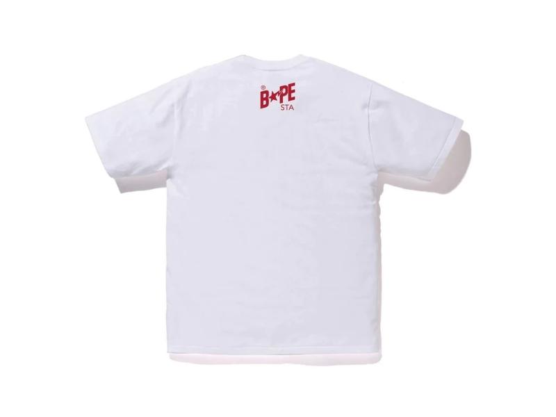 Футболка BAPE ABC Camo Bapesta Tee White/Pink
