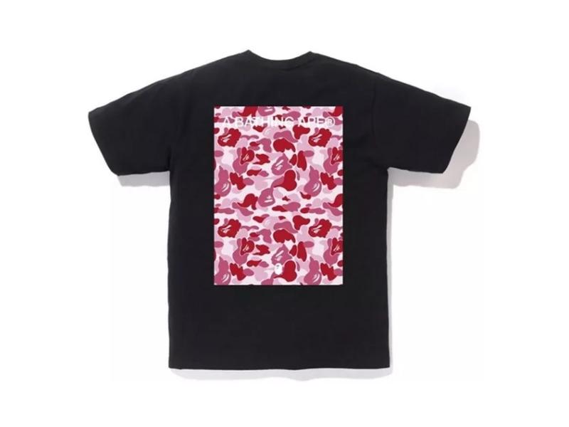 Футболка BAPE ABC Camo Box Tee Black/Pink