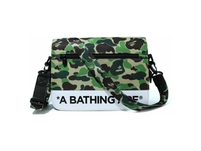 BAPE ABC Camo Double Strap Bag Green