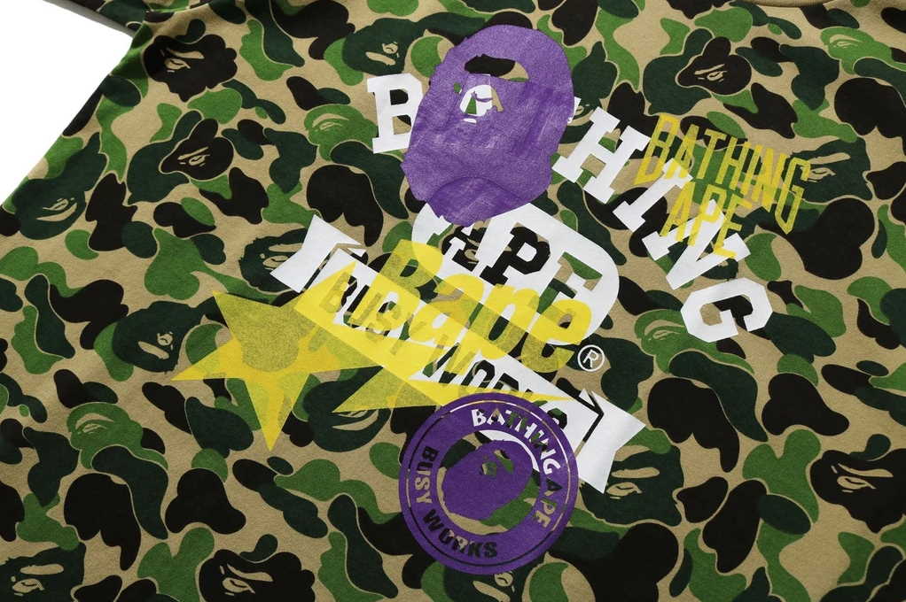 Футболка BAPE ABC Camo Multi Print Tee Green