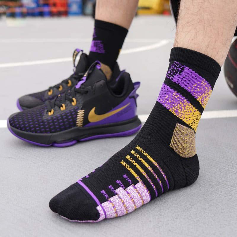 ehot-lined-black-purple-quarter-socks