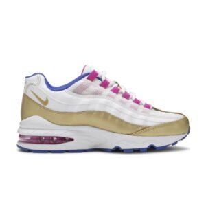 White/Matellic Gold-Racer Blue