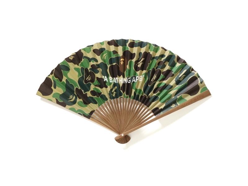 bape-abc-japanese-folding-fan-green