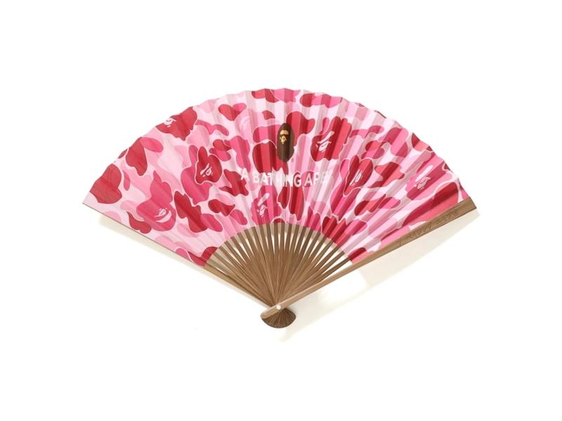 bape-abc-japanese-folding-fan-red