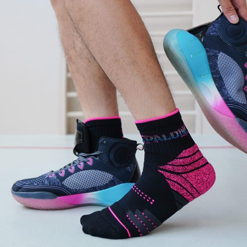 ehot-black-pink-spalding-quarter-socks