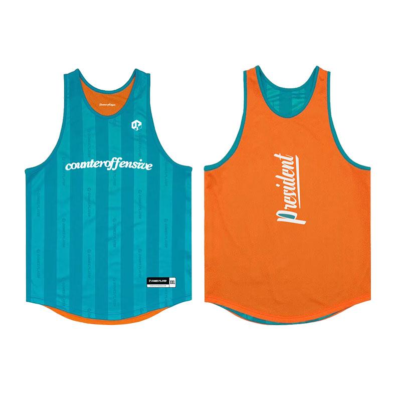 Баскетбольная джерси Ehot Doublesided Blue-Orange Jersey
