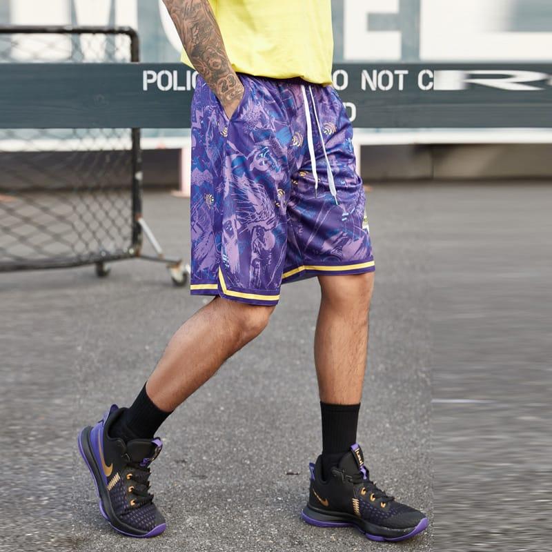 ehot-lakers-print-purple-shorts