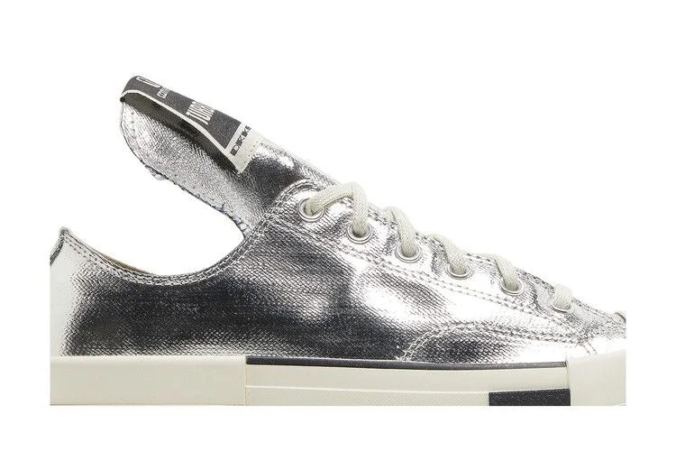 Кроссовки Rick Owens x Converse TURBODRK Chuck 70 Low 'Silver Lacquer'