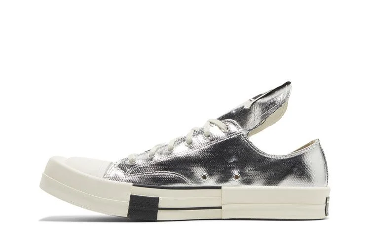 Кроссовки Rick Owens x Converse TURBODRK Chuck 70 Low 'Silver Lacquer'