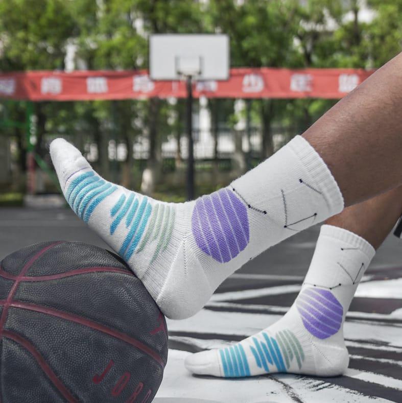 Спортивные носки Ehot Constellation White-Purple Crew Socks