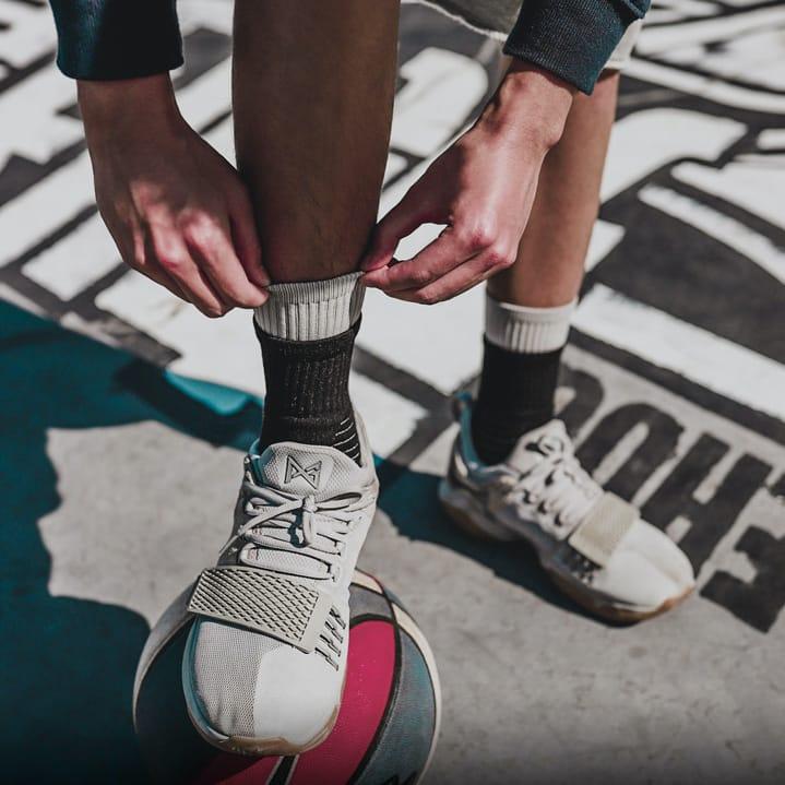 Спортивные носки Ehot Double Black-Grey Crew Socks