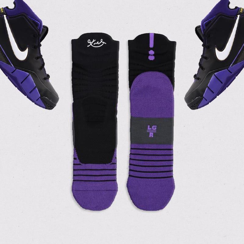 ehot-kobe-black-purple-quarter-socks