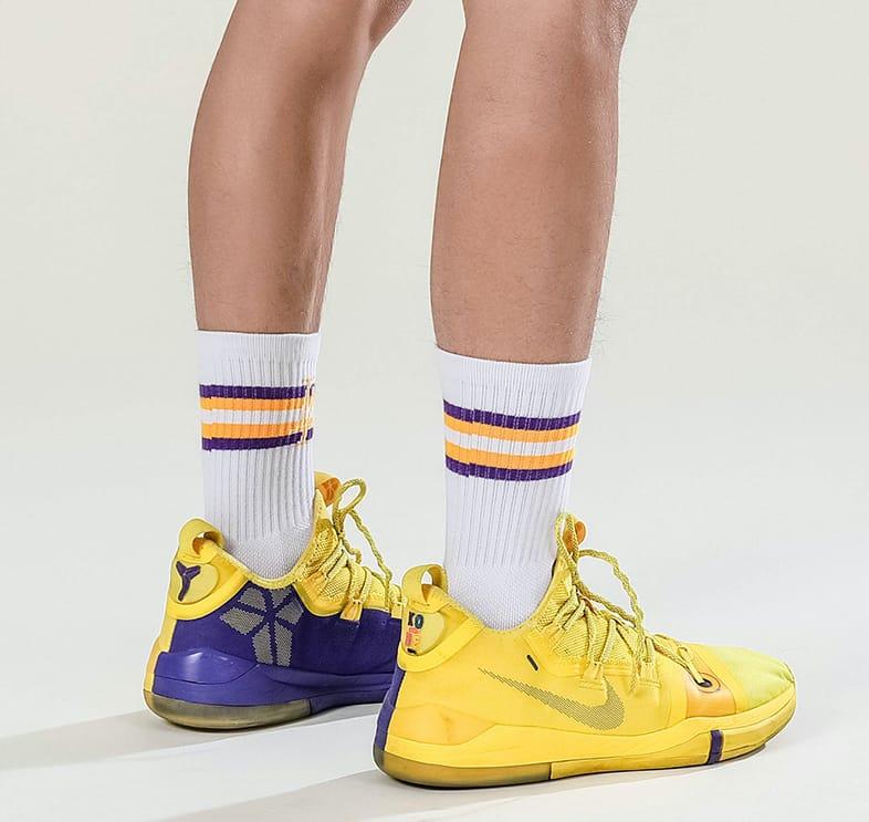 Спортивные носки Ehot Lakers White Quarter Socks