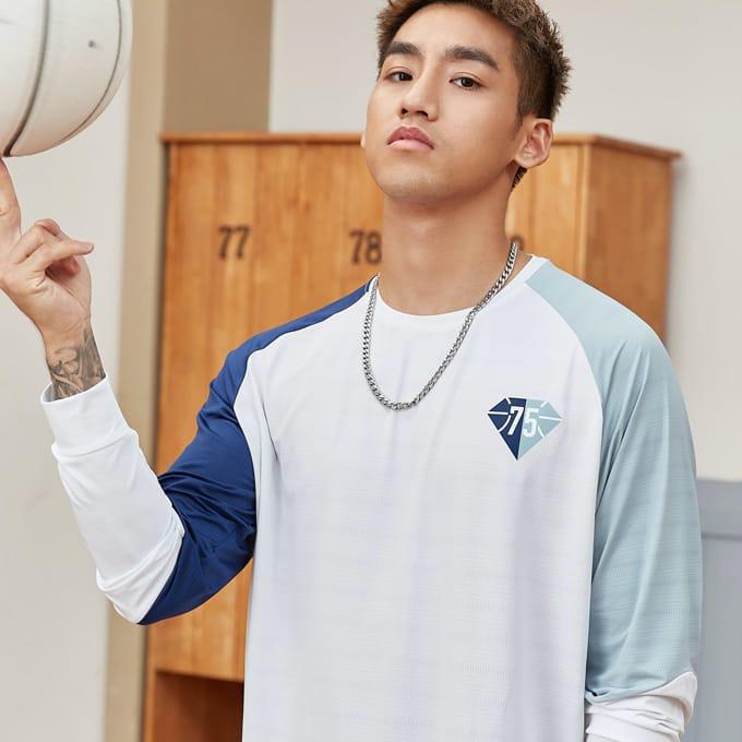 Футболка Ehot NBA 75th Blue Longsleeve