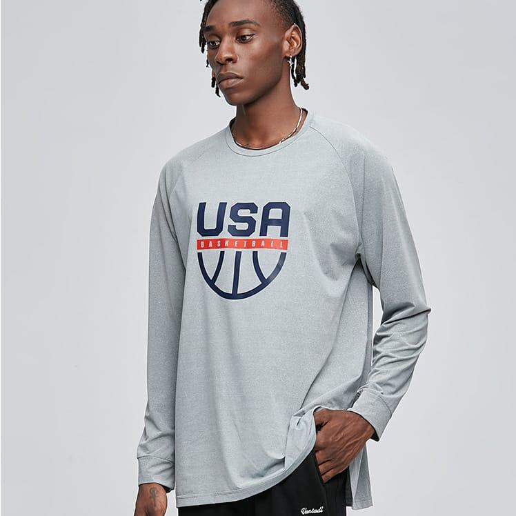 Футболка Ehot USA Grey Longsleeve