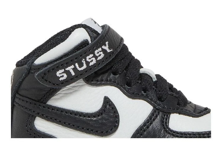 Кроссовки Stussy x Nike Air Force 1 Mid TD 'Black White'