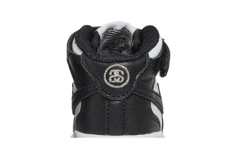 Кроссовки Stussy x Nike Air Force 1 Mid TD 'Black White'