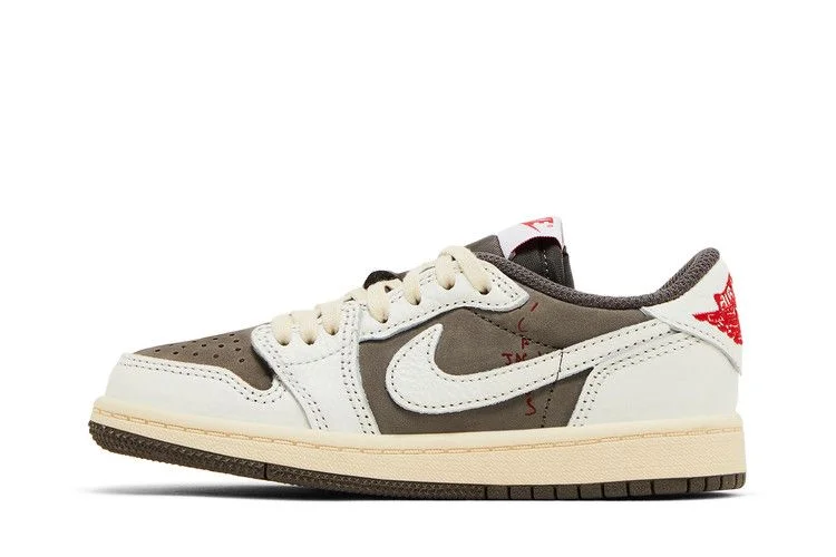 Кроссовки Travis Scott x Air Jordan 1 Retro Low OG PS 'Reverse Mocha'