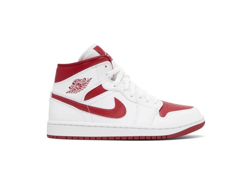 Wmns Air Jordan 1 Mid White Pomegranate BQ6472 161