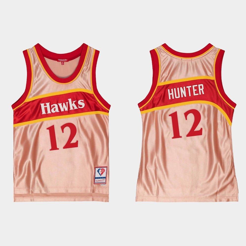 atlanta-hawks-12-de-andre-hunter-75th-anniversary-rose-gold-jersey