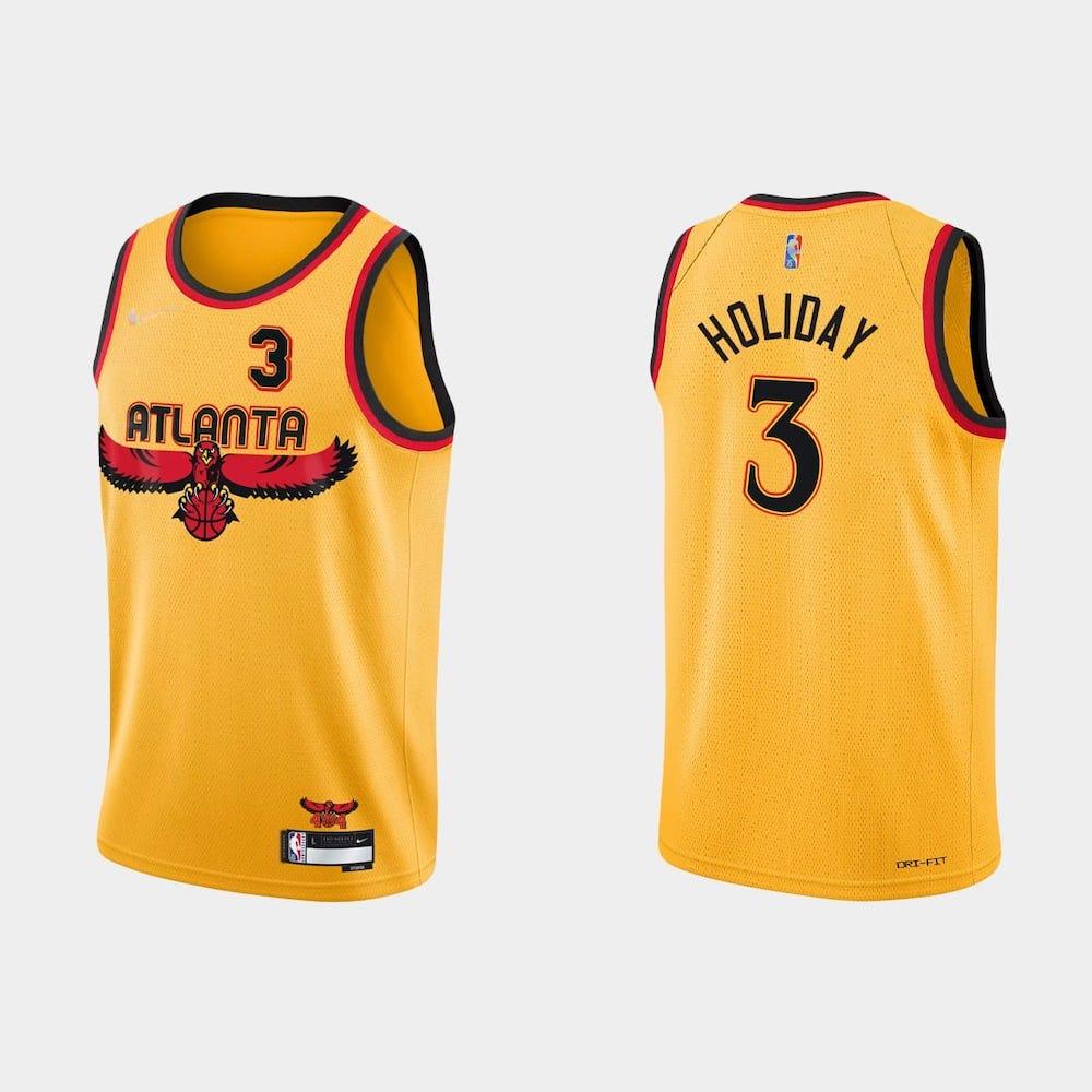 atlanta-hawks-3-aaron-holiday-nba-75th-anniversary-city-yellow-jersey