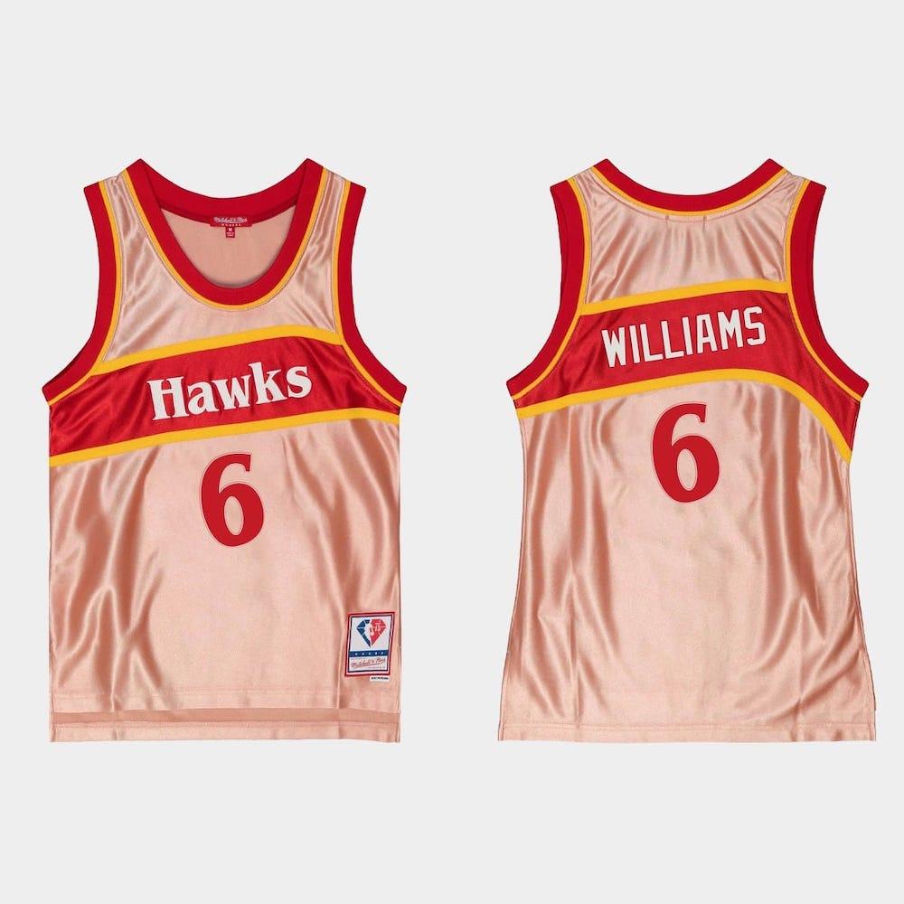 atlanta-hawks-6-lou-williams-75th-anniversary-rose-gold-jersey