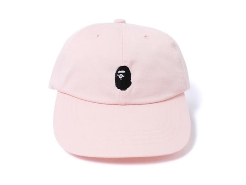 Бейсболка BAPE Ape Head Embroidery Panel Cap Pink/Black