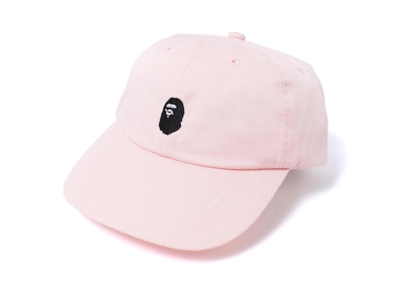 bape-ape-head-embroidery-panel-cap-pink-black