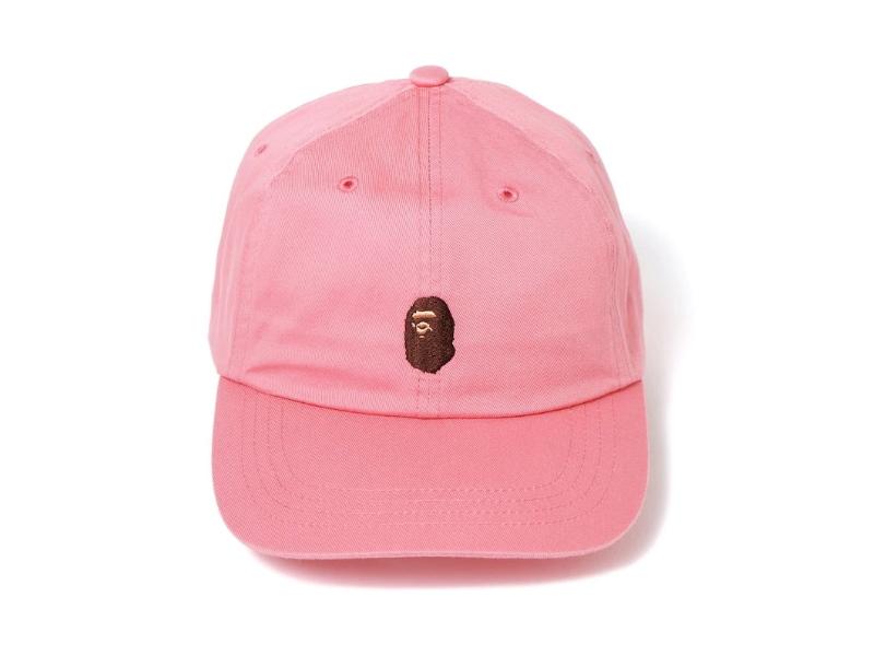 bape-ape-head-embroidery-panel-cap-pink