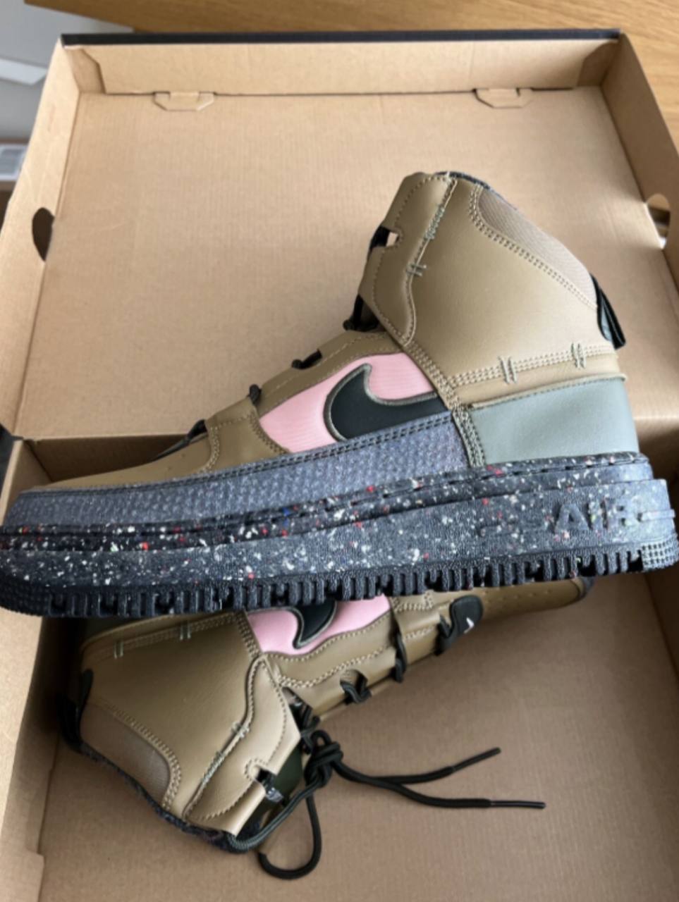 Кроссовки Nike Air Force 1 Boot NN Brown Kelp Crater