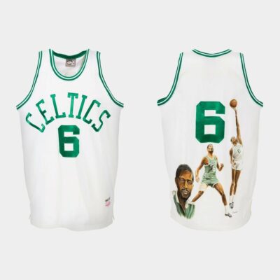 1962-63-Boston-Celtics-6-Bill-Russell-Hardwood-Classics-White-Jersey