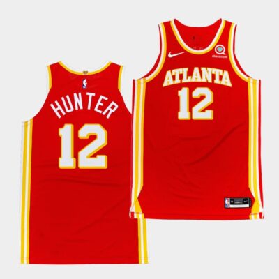 2020-21-Atlanta-Hawks-12-Deandre-Hunter-Authentic-Icon-Red-Jersey