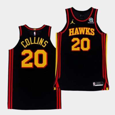 2020-21-Atlanta-Hawks-20-John-Collins-Authentic-Statement-Black-Jersey
