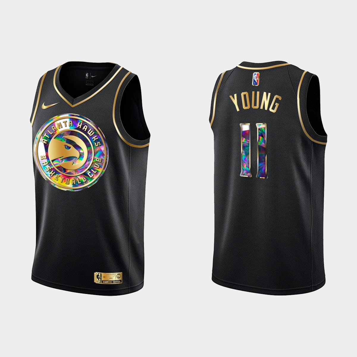 2021-22-atlanta-hawks-11-trae-young-golden-diamond-black-jersey