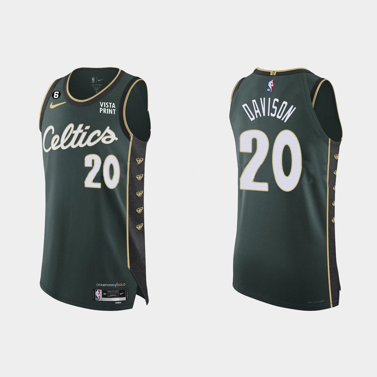 2022 23 Boston Celtics 20 JD Davison Authentic Green City Jersey