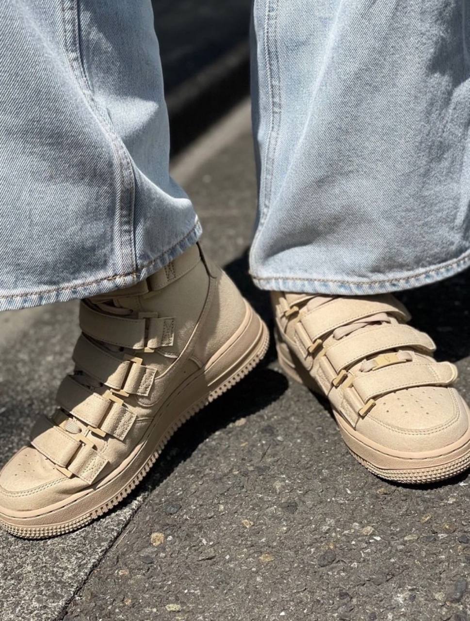 Nike air force beige high best sale