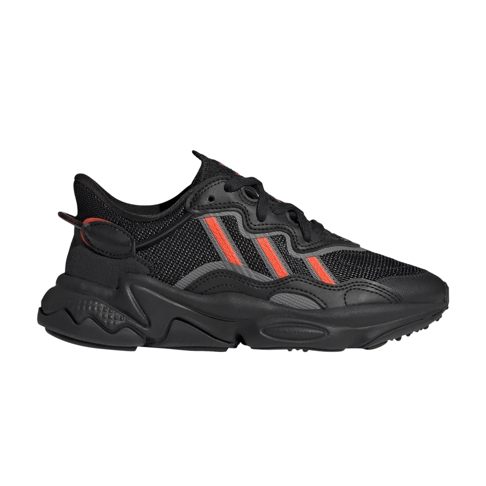 Кроссовки Adidas Ozweego J 'Black Solar Red'
