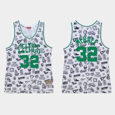 1985-86-Boston-Celtics-32-Kevin-McHale-White-Doodle-Jersey