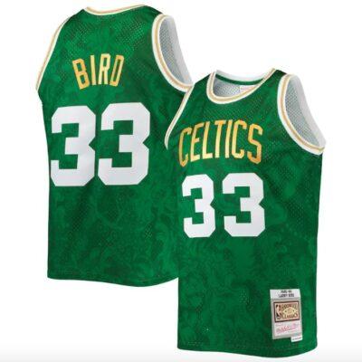 1985-86-Boston-Celtics-33-Larry-Bird-Lunar-New-Year-Kelly-Green-Jersey-