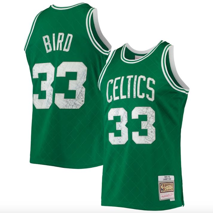 1996-97-boston-celtics-33-larry-bird-75th-anniversary-diamond-kelly-green-jersey