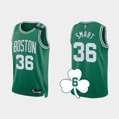 2022-23-Boston-Celtics-36-Marcus-Smart-Kelly-Green-Retired-Number-Jersey