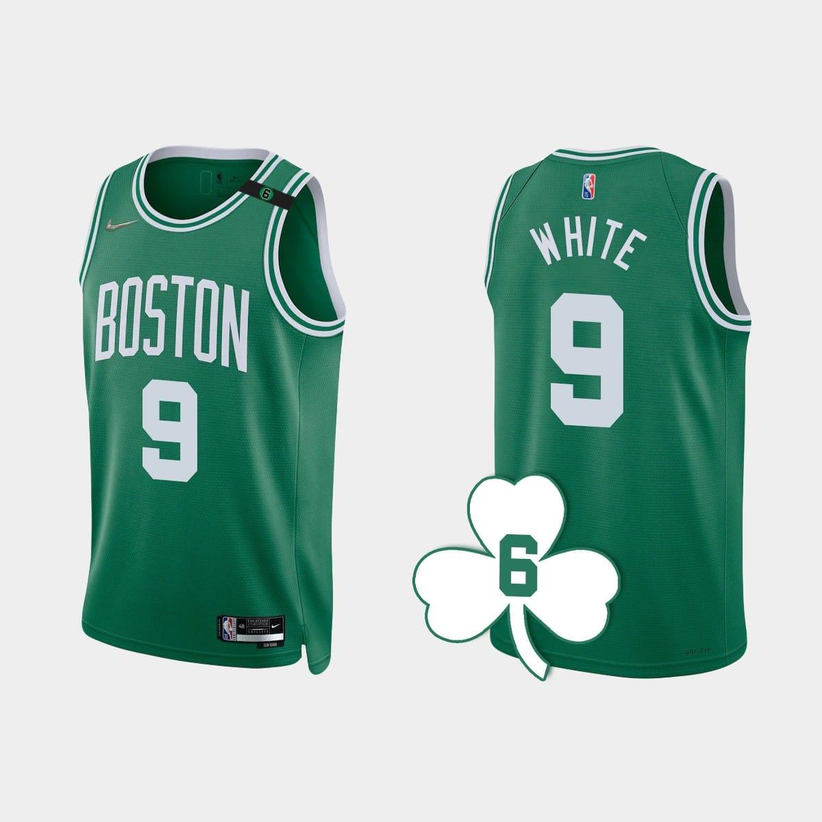 2022-23-boston-celtics-9-derrick-white-kelly-green-retired-number-jersey