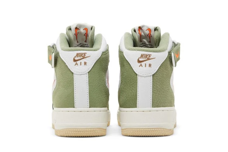 Кроссовки Nike Air Force 1 Mid QS 'Oil Green Orange'