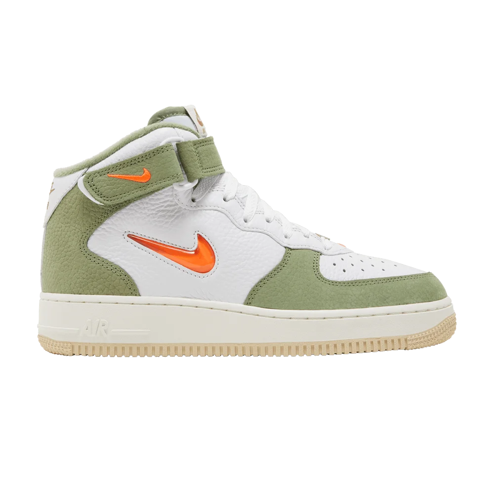 Кроссовки Nike Air Force 1 Mid QS 'Oil Green Orange'